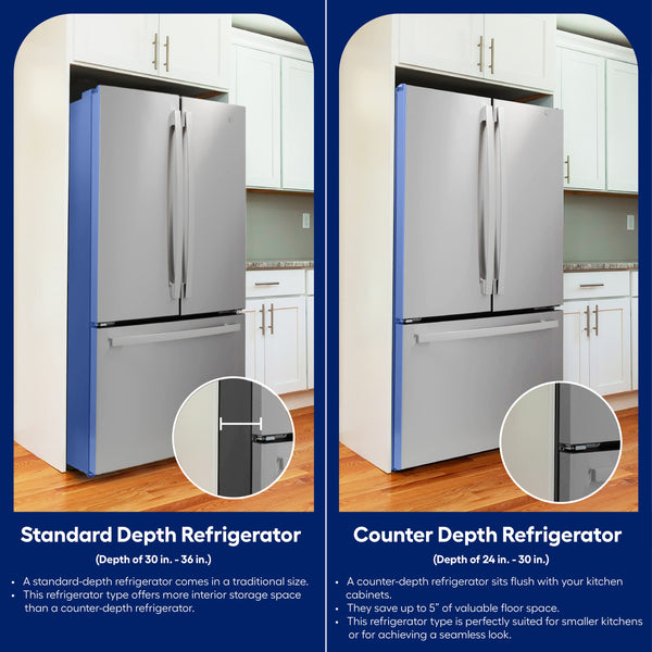 ZLINE KITCHEN & BATH Counter-Depth Autograph Edition 19.6-cu ft 3 -Door Built-In French Door Refrigerator with Ice Maker with Water Dispenser ( Stainless Steel with Champagne Bronze Handles ) ENERGY STAR Certified