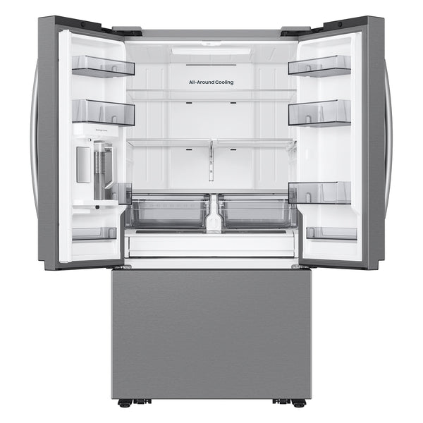 Samsung Standard-Depth Mega Capacity 31.5-cu ft 3 -Door Smart Compatible French Door Refrigerator with Dual Ice Maker with Water Dispenser ( Fingerprint Resistant Stainless Steel ) ENERGY STAR Certified