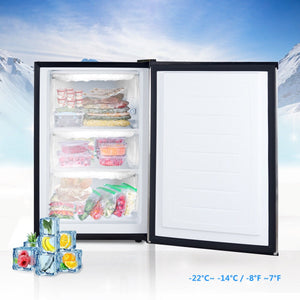 Costway 3-cu ft Mini Fridge with Freezer ( Silver )