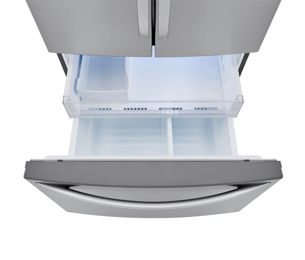 LG Standard-Depth Cooling Door+ 28.7-cu ft 3 -Door French Door Refrigerator with Ice Maker ( Stainless Steel ) ENERGY STAR Certified