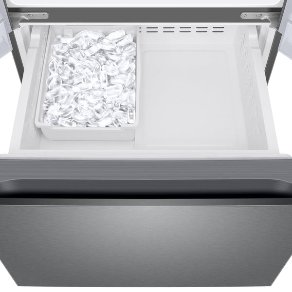 Samsung Standard-Depth 22-cu ft 3 -Door Smart Compatible French Door Refrigerator with Ice Maker with Water Dispenser ( Fingerprint Resistant Stainless Steel ) ENERGY STAR Certified