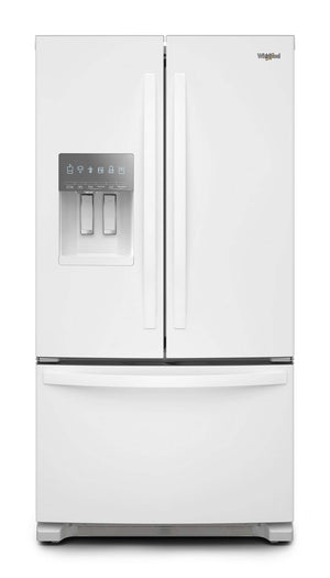 Whirlpool Standard-Depth 24.7-cu ft 3 -Door French Door Refrigerator with Ice Maker with Water and Ice Dispenser ( White ) ENERGY STAR Certified