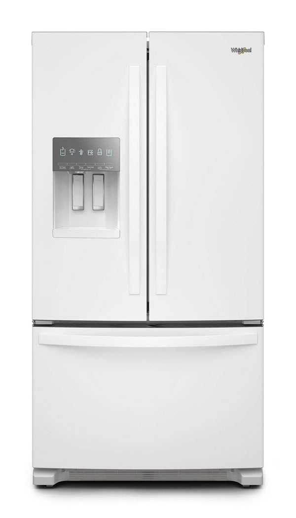 Whirlpool Standard-Depth 24.7-cu ft 3 -Door French Door Refrigerator with Ice Maker with Water and Ice Dispenser ( White ) ENERGY STAR Certified