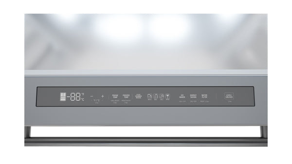 Sharp Counter-Depth 21.6-cu ft 4 -Door French Door Refrigerator with Ice Maker with Water and Ice Dispenser ( Stainless Steel ) ENERGY STAR Certified