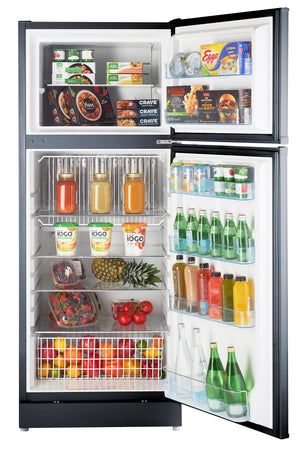 UNIQUE Off-Grid 14-cu ft Top-Freezer Refrigerator ( Black )