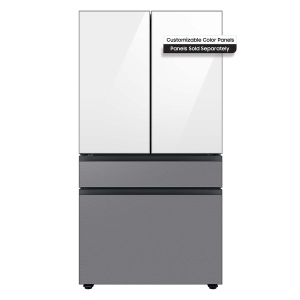 Samsung Bespoke 22.8-cu ft 4-Door Counter-Depth Refrigerator with Beverage Center (4 Panels Sold Seperately)