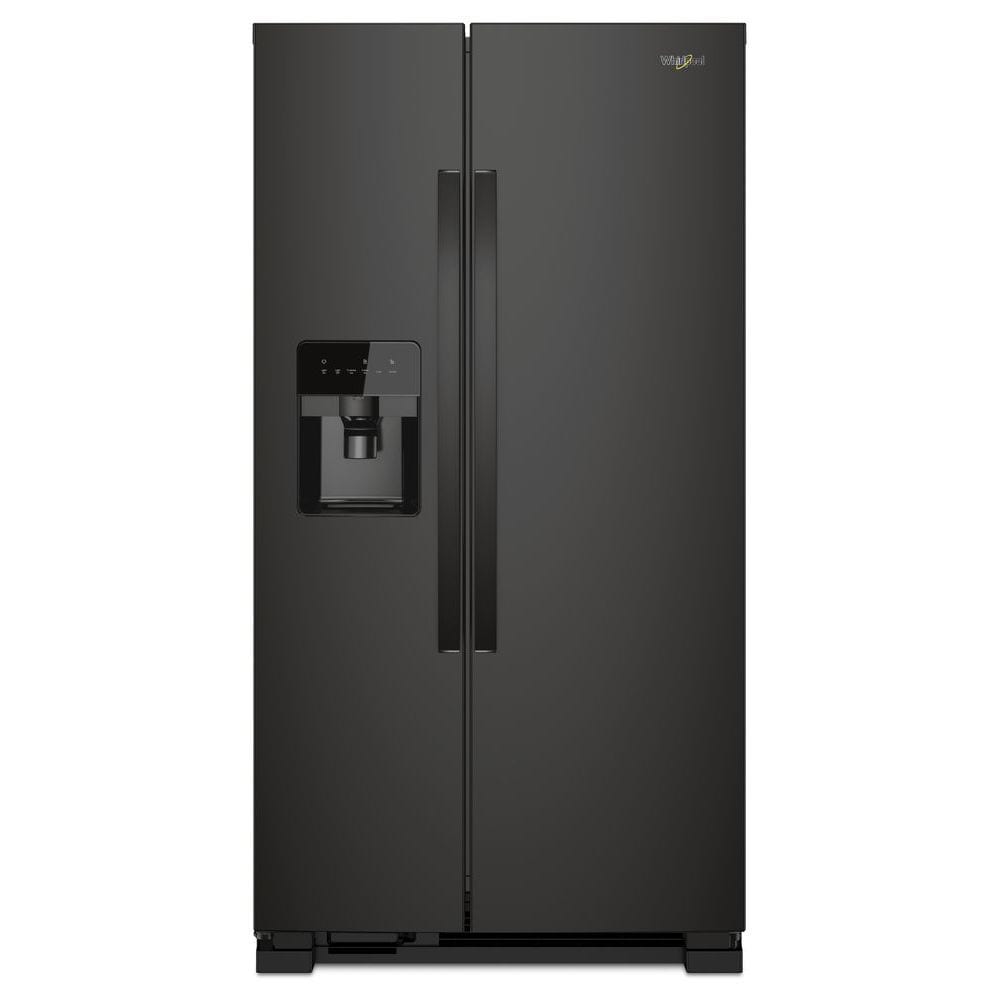Whirlpool 21.4-cu ft Side-by-Side Refrigerator with Ice Maker ,Water and Ice Dispenser ( Black )