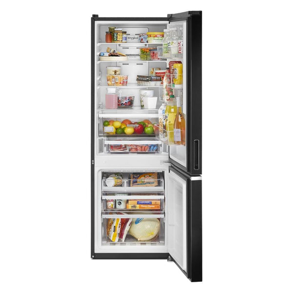 Whirlpool Garage-Ready 12.9-cu ft Counter-Depth Bottom-Freezer Refrigerator Ice Maker Optional (sold separately) ( Black ) Garage Ready