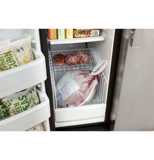 GE 25.3-cu ft Side-by-Side Refrigerator with Ice Maker ,Water and Ice Dispenser ( Stainless Steel )