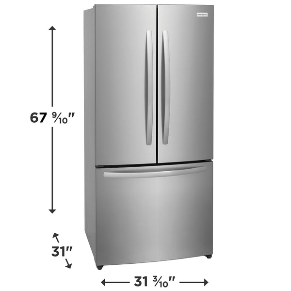 Frigidaire Counter-Depth 17.6-cu ft 3 -Door French Door Refrigerator with Ice Maker ( Fingerprint-Resistant Stainless Look ) ENERGY STAR Certified