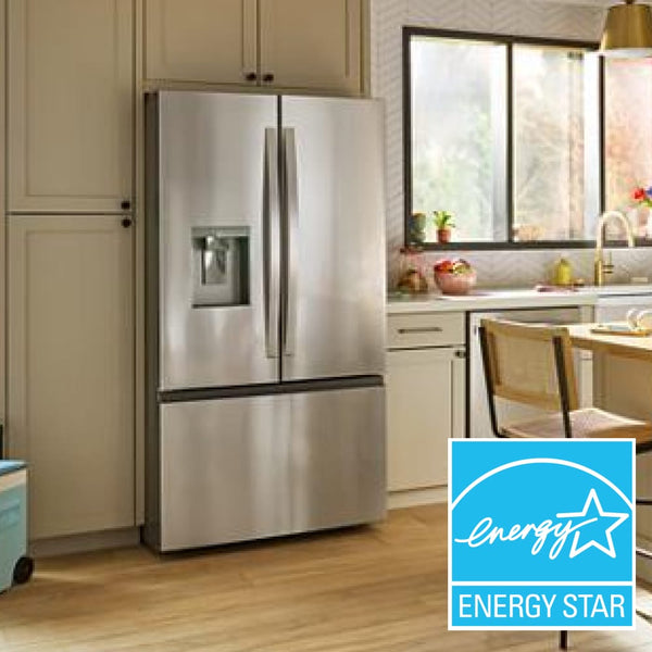 Whirlpool Standard-Depth 29.58-cu ft 3 -Door French Door Refrigerator with Dual Ice Maker with Water and Ice Dispenser ( Fingerprint Resistant Stainless Finish ) ENERGY STAR Certified