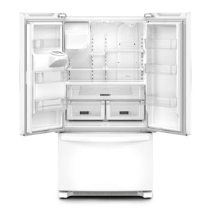 Whirlpool Standard-Depth 24.7-cu ft 3 -Door French Door Refrigerator with Ice Maker with Water and Ice Dispenser ( White ) ENERGY STAR Certified