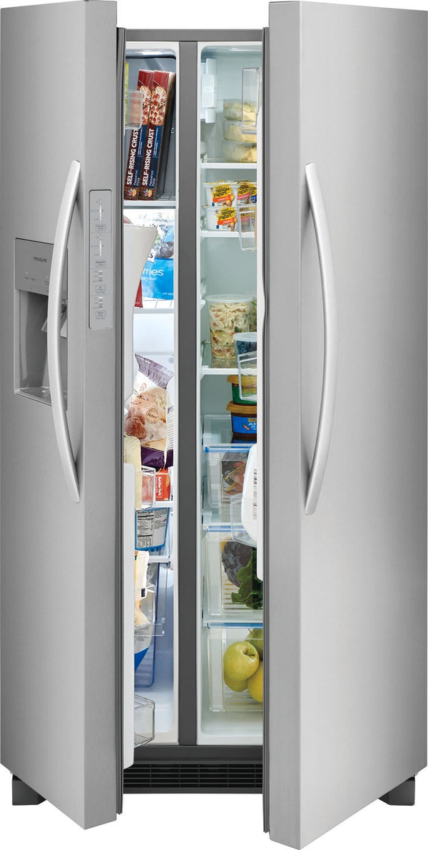 Frigidaire 22.3-cu ft Counter-Depth Side-by-Side Refrigerator with Ice Maker ,Water and Ice Dispenser ( Stainless steel )