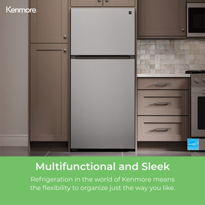 Kenmore 18.1-cu ft Top-Freezer Refrigerator with Ice Maker ( Stainless Steel ) ENERGY STAR Certified