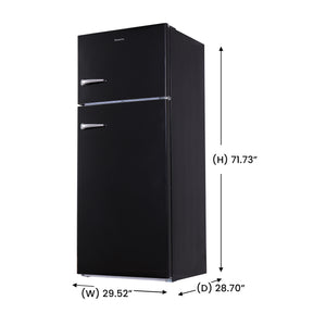 ConServ 18-cu ft Counter-Depth Top-Freezer Refrigerator with Ice Maker ( Black )