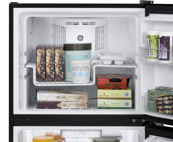 GE 11.55-cu ft Counter-Depth Top-Freezer Refrigerator ( Black ) ENERGY STAR Certified