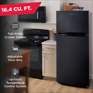Amana 16.4-cu ft Top-Freezer Refrigerator ( Black )