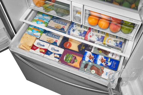 Kenmore Standard-Depth 28.6-cu ft 3 -Door French Door Refrigerator with Ice Maker with Water and Ice Dispenser ( Stainless steel ) ENERGY STAR Certified