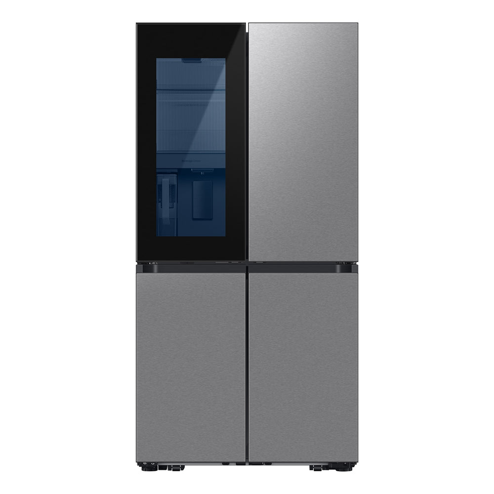 Samsung Bespoke Standard-Depth Beverage Center 28.6-cu ft 4 -Door Smart Compatible French Door Refrigerator with Dual Ice Maker with Water Dispenser and Door within Door ( Stainless steel ) ENERGY STAR Certified