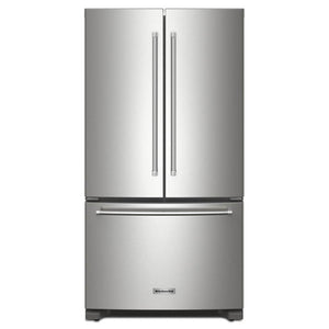 KitchenAid Counter-Depth 20-cu ft 3 -Door French Door Refrigerator with Ice Maker ( Stainless Steel ) ENERGY STAR Certified