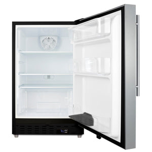 Summit Appliance 3.53-cu ft Built-In Mini Fridge ( Stainless steel door and white cabinet )
