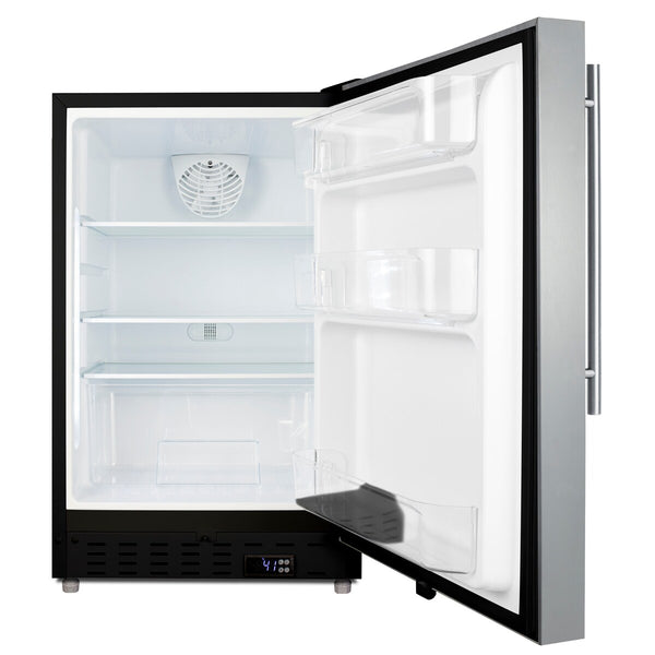 Summit Appliance 3.53-cu ft Built-In Mini Fridge ( Stainless steel door and white cabinet )