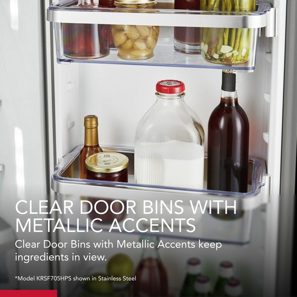 KitchenAid 24.8-cu ft Side-by-Side Refrigerator with Ice Maker ,Water and Ice Dispenser ( Black Stainless with PRINTSHIELD Finish ) ENERGY STAR Certified