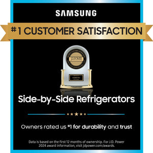 Samsung Bespoke Beverage Center 22.6-cu ft Counter-Depth Side-by-Side Refrigerator Smart Compatible with Dual Ice Maker and Water Dispenser ( Stainless Steel ) ENERGY STAR Certified