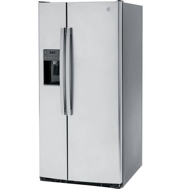 GE 23-cu ft Side-by-Side Refrigerator with Ice Maker ,Water and Ice Dispenser ( Stainless Steel ) ENERGY STAR Certified