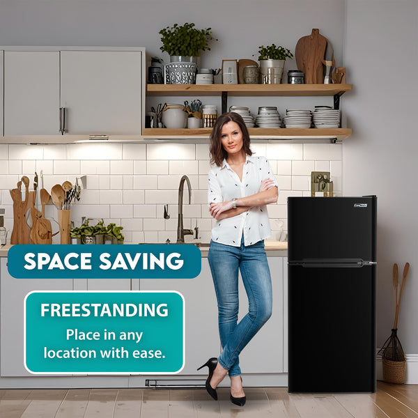 ConServ 4.5-cu ft Mini Fridge with Freezer ( Black )