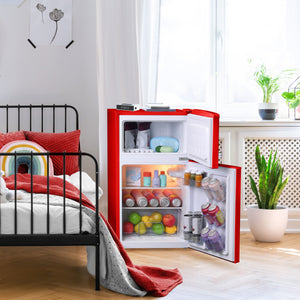 Avanti 3-cu ft Mini Fridge with Freezer ( Red ) ENERGY STAR