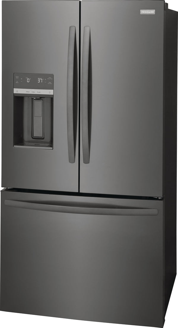 Frigidaire Standard-Depth 27.8-cu ft 3 -Door French Door Refrigerator with Ice Maker with Water and Ice Dispenser ( Black Stainless Steel ) ENERGY STAR Certified