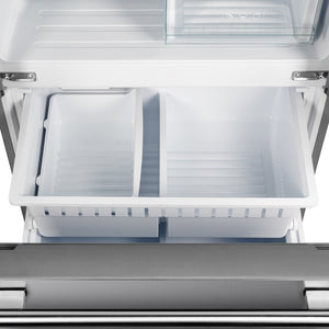 FORNO Gallipoli Standard-Depth 17.5-cu ft 3 -Door French Door Refrigerator with Ice Maker with Ice Dispenser ( Stainless Steel )