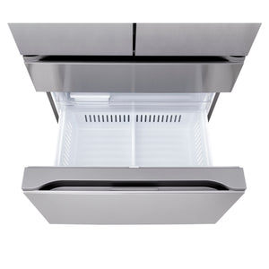 LG Counter-Depth 25.5-cu ft 4 -Door Smart Compatible French Door Refrigerator with Ice Maker with Water Dispenser ( PrintProof Stainless Steel ) ENERGY STAR Certified