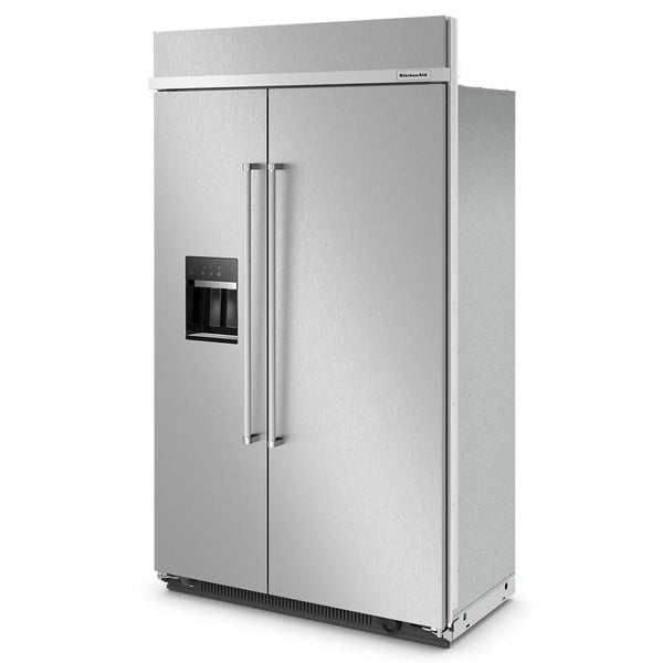 KitchenAid 29.4-cu ft Counter-Depth Side-by-Side Refrigerator Built-In with Ice Maker ,Water and Ice Dispenser ( Stainless Steel ) ENERGY STAR Certified