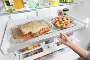 Whirlpool Standard-Depth 26.8-cu ft 3 -Door French Door Refrigerator with Ice Maker with Water and Ice Dispenser ( Fingerprint Resistant Stainless Steel ) ENERGY STAR Certified