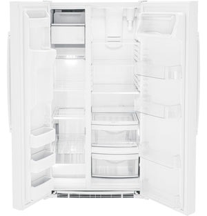GE 25.3-cu ft Side-by-Side Refrigerator with Ice Maker ,Water and Ice Dispenser ( White )