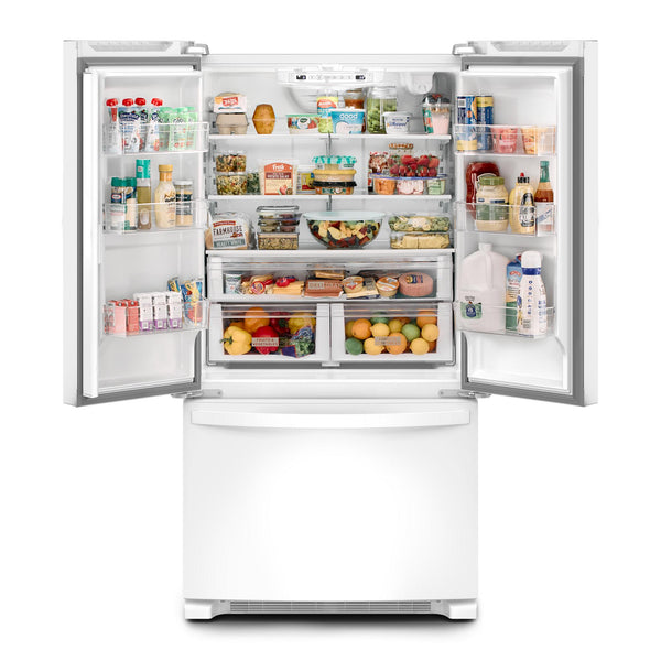 Whirlpool Counter-Depth 20-cu ft 3 -Door French Door Refrigerator with Ice Maker ( White ) ENERGY STAR Certified