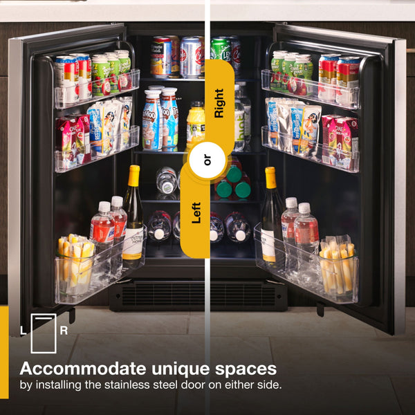 Whirlpool 5.1-cu ft Built-In Mini Fridge ( Stainless steel ) ENERGY STAR