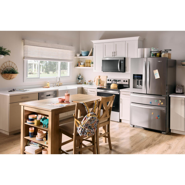 Whirlpool Standard-Depth 24.5-cu ft 4 -Door French Door Refrigerator with Ice Maker with Water and Ice Dispenser ( Stainless Steel ) ENERGY STAR Certified