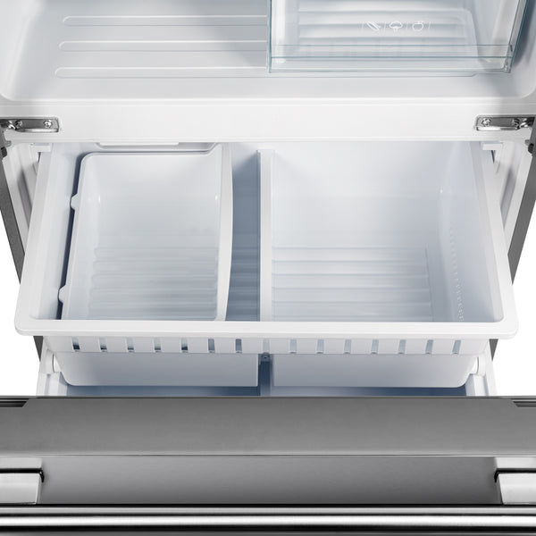 FORNO Standard-Depth 17.5-cu ft 3 -Door French Door Refrigerator with Ice Maker with Ice Dispenser ( Stainless Steel )