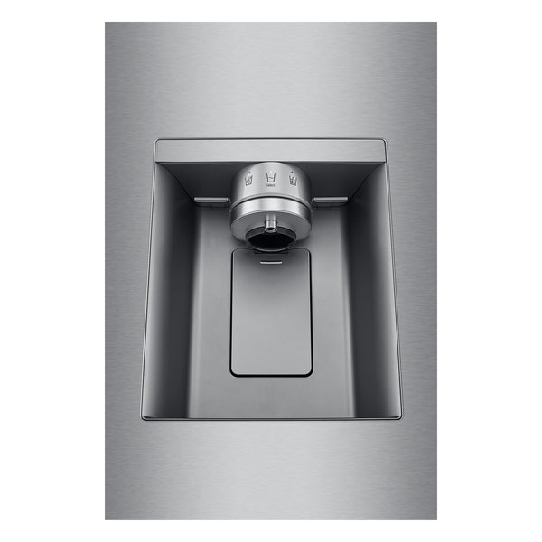 LG Counter-Depth Zero Clearance 23.7-cu ft 3 -Door Smart Compatible French Door Refrigerator with Dual Ice Maker with Water and Ice Dispenser ( PrintProof Stainless Steel ) ENERGY STAR Certified