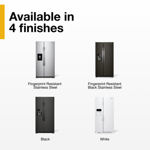 Whirlpool In Door Can Caddy 21.4-cu ft Side-by-Side Refrigerator with Ice Maker ,Water and Ice Dispenser ( Fingerprint Resistant Stainless Steel )