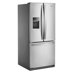 Whirlpool Standard-Depth 19.7-cu ft 3 -Door French Door Refrigerator with Ice Maker with Water Dispenser ( Fingerprint Resistant Stainless Steel )