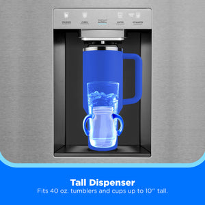 Midea Standard-Depth OneTouch Autofill 28.9-cu ft 3 -Door Smart Compatible French Door Refrigerator with Dual Ice Maker with Water and Ice Dispenser ( Stainless steel ) ENERGY STAR Certified