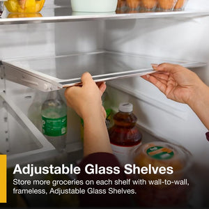 Whirlpool Standard-Depth 29.58-cu ft 3 -Door French Door Refrigerator with Ice Maker with Water and Ice Dispenser ( Fingerprint Resistant Stainless Finish ) ENERGY STAR Certified