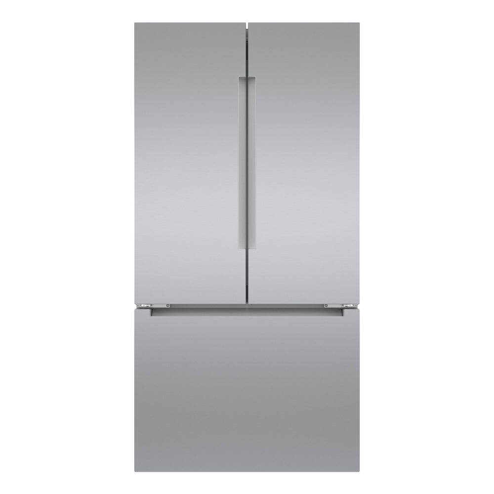 Bosch Counter-Depth 22-cu ft 3 -Door Smart Compatible French Door Refrigerator with Ice Maker with Ice Dispenser ( Stainless Steel ) ENERGY STAR Certified