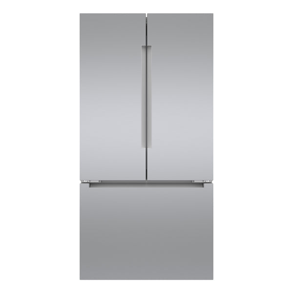 Bosch Counter-Depth 22-cu ft 3 -Door Smart Compatible French Door Refrigerator with Ice Maker with Ice Dispenser ( Stainless Steel ) ENERGY STAR Certified