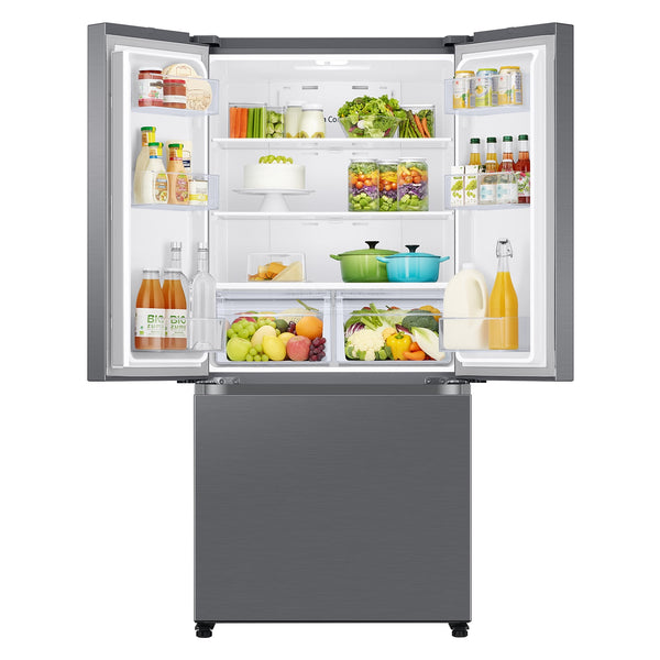 Samsung Counter-Depth 17.5-cu ft 3 -Door Smart Compatible French Door Refrigerator with Ice Maker ( Fingerprint Resistant Stainless Steel ) ENERGY STAR Certified