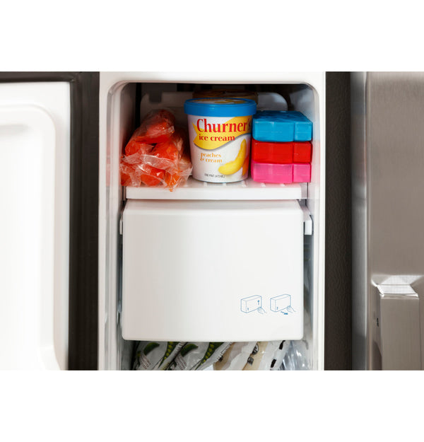 GE 23-cu ft Side-by-Side Refrigerator with Ice Maker ,Water and Ice Dispenser ( Stainless Steel )